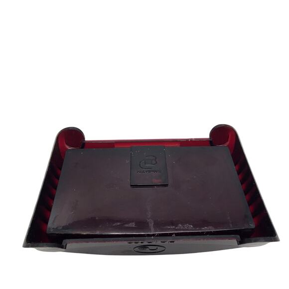 Vintage Helbros Deco Watch Box Burgundy Velvet Acrylic Presentation Clamshell - Picture 6 of 9